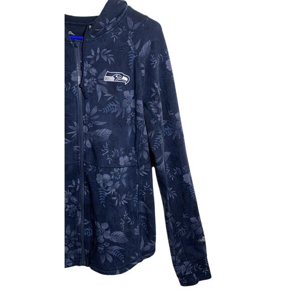 Seattle Seahawks Hoodie Mens Med Full Zip NFL Floral Print Tommy Bahama - Picture 4 of 8